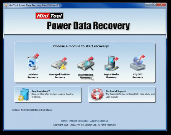 MiniTool Power Data Recovery Free Edition v6.5