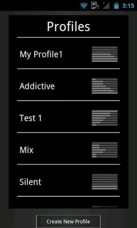 Profily audio-ovládání-Android