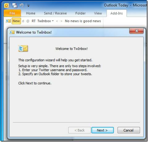 TwInbox Outlook 2010