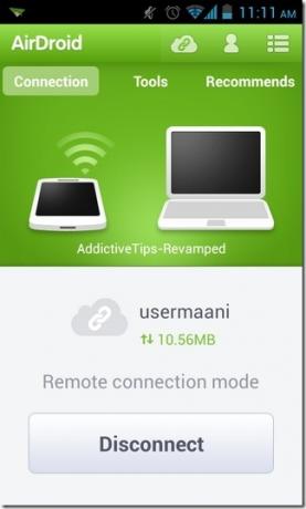 AirDroid2- Android- متصل