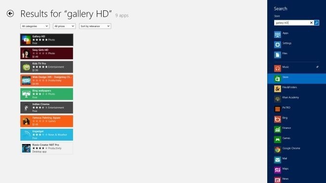 Galerie HD Store Search
