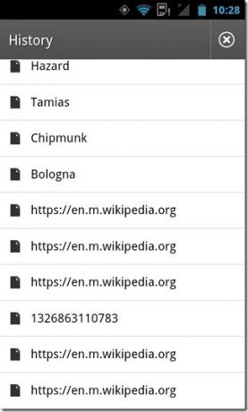 Wikipedia-Android-historiavalikko