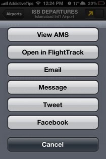 Κοινή χρήση iOS FlightBoard