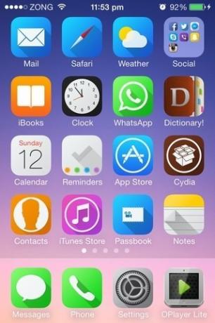 Αρχική σελίδα WinterBoard iOS 7