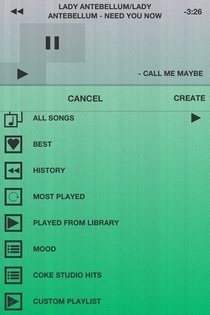 Playlist iOS di Tunebooth