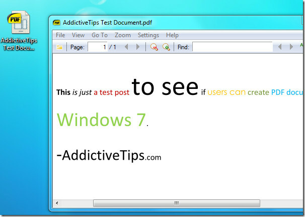 creare documenti pdf windows 7