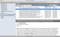 RSS Master е четец за захранване на OS X с вграден браузър с раздели