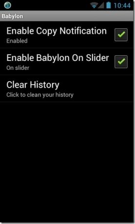 Babylon-traduttore-Android-Settings