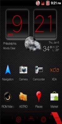 WarmBlood HTC EVO 4G Domovská stránka