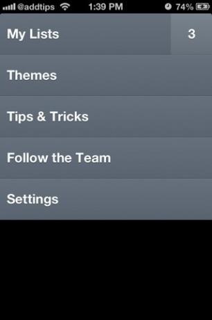 Limpar menu do iOS