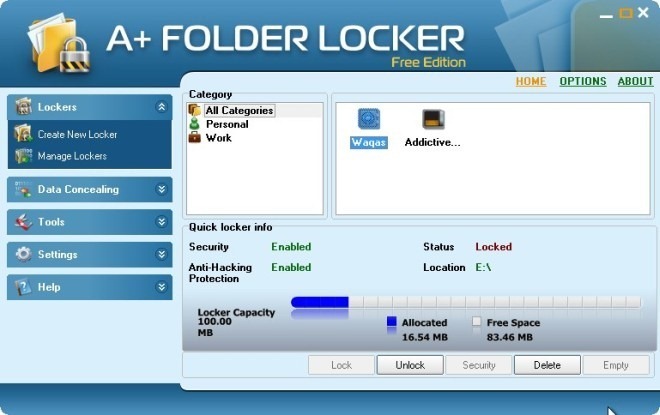 A Folder Locker_Manage