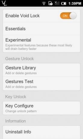 Void-Lock-Android-innstillinger