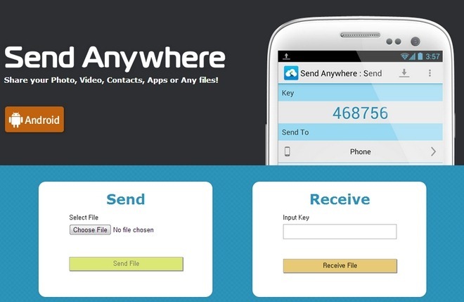 Pošalji-Anywhere-android-web