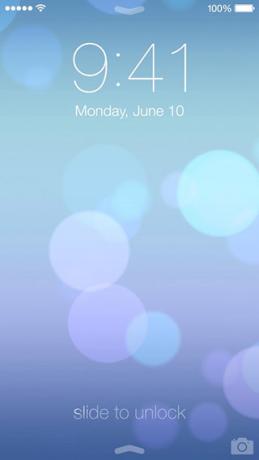 iOS 7 bloķēšanas ekrāns
