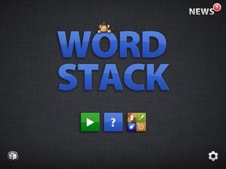 Écran d'accueil de Word Stack