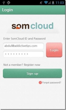 SomNote-Android-iOS Login