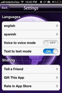 Postavke iOS-a za glasovni prevoditelj