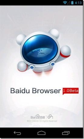 Baidu pregledniku Android Splash