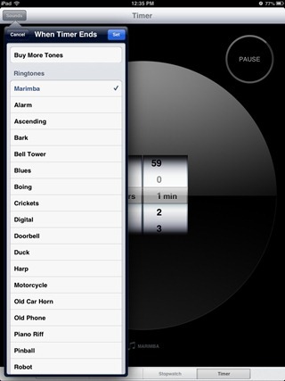 Laikrodžio programa „iOS 6“