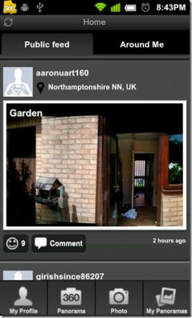 360 pre Android Domovská obrazovka