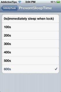 InfinityTask iOS SleepTme