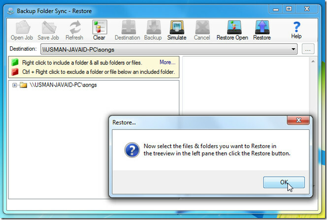 Backup Folder Sync Restore