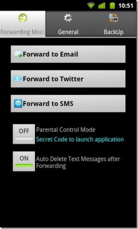 01-täielik SMS-juhtimine-Android-edasisuunamisrežiim