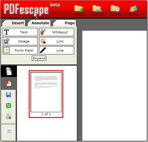 Elementy sterujące PDFescape