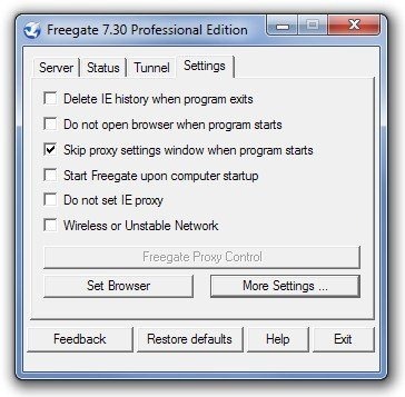 Freegate 7.30 Professional Edition