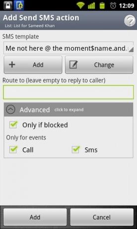 Poziv-Master Android SMS-Automatski odgovor