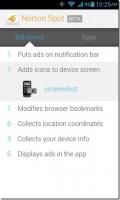 Norton Spot Ad Detector esegue la scansione degli adware spam nelle app Android