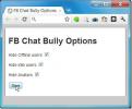 Facebook Chat Bully يخفي Facebook Chat Bar ، Offline and Idle Users