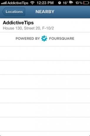 Instagram для iOS Foursquare
