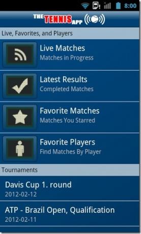 Na tenis-app-Android-rezultati