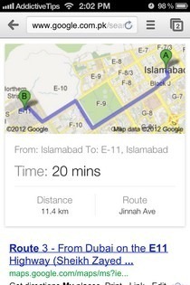 Google Now Route