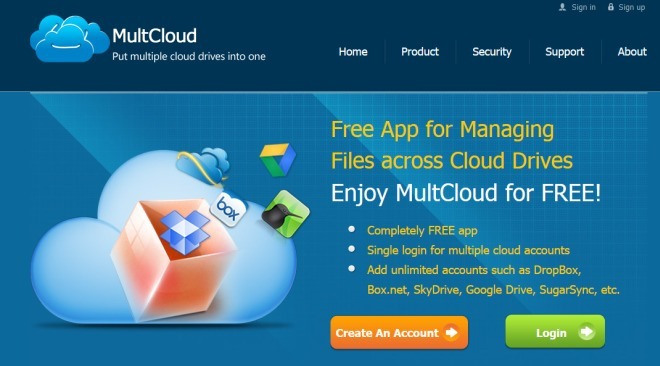 MultCloud - één app voor gelijktijdig beheer van uw meerdere clouddrives