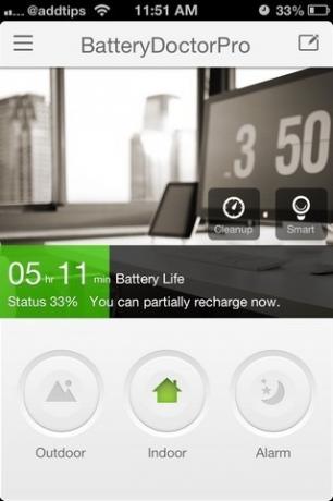 Domovská stránka BatteryDoctorPro iOS