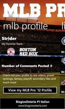 MLB Pro '12 профил