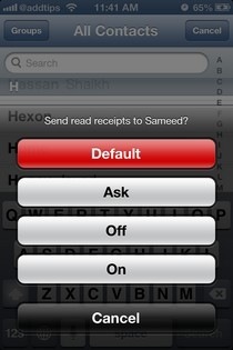 Opciones de lectura selectiva de iOS