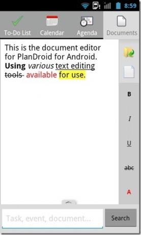 PlanDroid-Android-tekstieditori