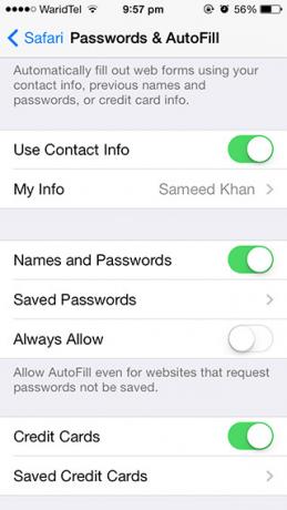 Şifreler - & - Doldur-iOS Safari-settings
