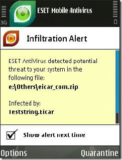 ESET Mobile Virus