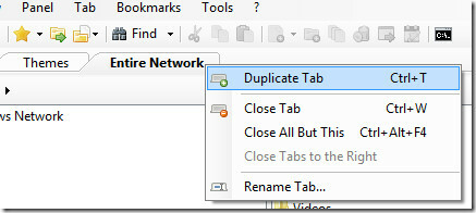 duplciate windows explorer tab - nomad .net