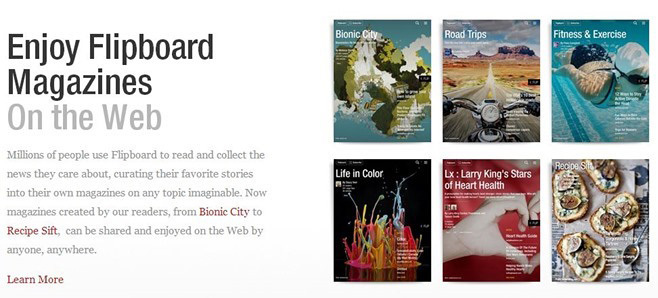 Revista Flipboard para a Web