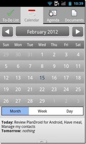 PlanDroid Android-naptár