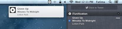 Az iTunification értesítési központ riasztásokat küld az iTunes [Mac] számára