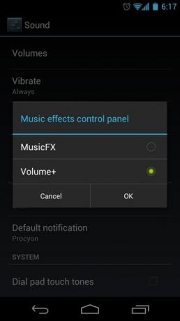 Äänenvoimakkuus -Beta-Android-asetukset