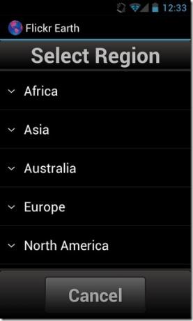 Flickr-Krajina Android-Region