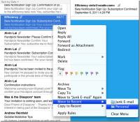 Copiar ou mover emails do aplicativo Mac Mail para pastas de email usadas recentemente