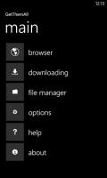 Descargue cualquier archivo o transmisión multimedia en Windows Phone con GetThemAll